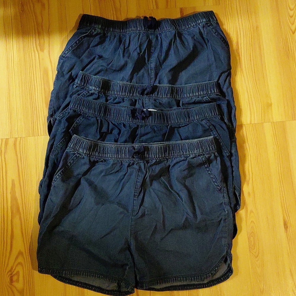 Bundle of 4 pair, Children's Place Elastic Waist Pull-On Shorts - Navy Blue